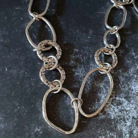 Brighton Silver Plated Pebble Link Necklace - Picture 2 of 12